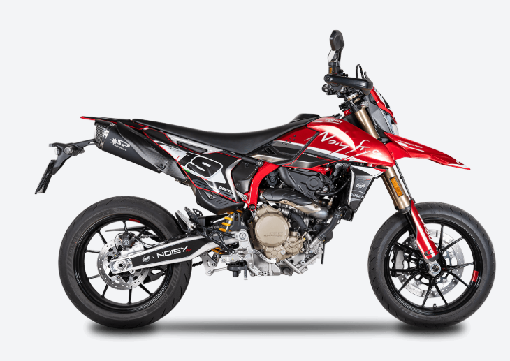 Double silencieux Spark Konix Dark noir Ducati 698 Hypermotard 2024 2025 – Image 2